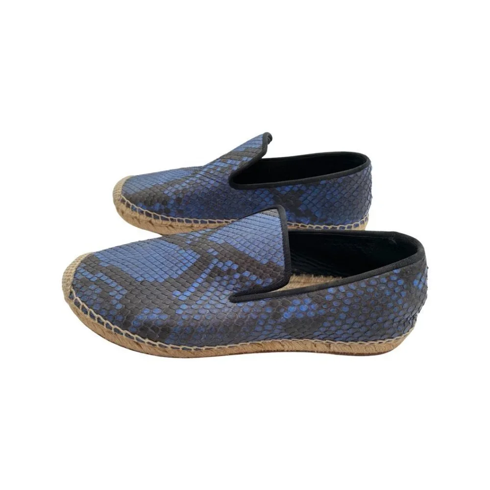 Celine Phoebe Blue Python Philo espadrilles Size 38 US 7.5